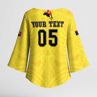 Papua New Guinea Rugby Custom Kimono Sleeve Blouse Kumuls Heritage LT05 - Polynesian Pride