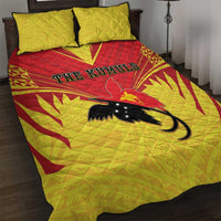 Papua New Guinea Rugby Quilt Bed Set Kumuls Heritage LT05 Yellow - Polynesian Pride