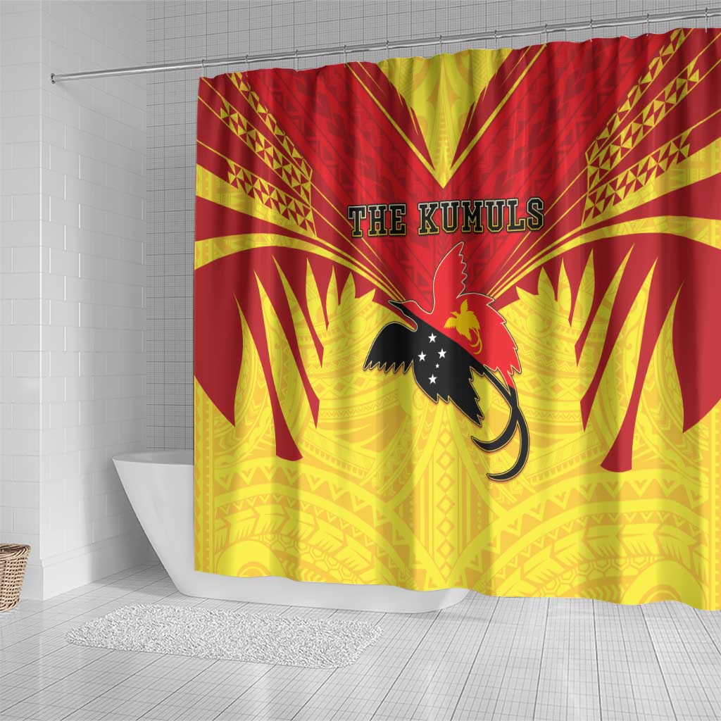 Papua New Guinea Rugby Shower Curtain Kumuls Heritage LT05 - Polynesian Pride