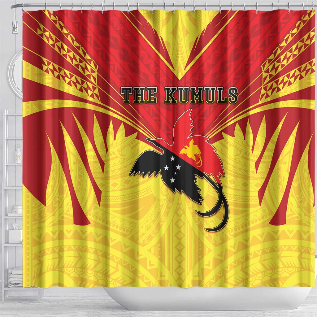 Papua New Guinea Rugby Shower Curtain Kumuls Heritage LT05 - Polynesian Pride