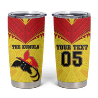 Papua New Guinea Rugby Custom Tumbler Cup Kumuls Heritage LT05 Yellow - Polynesian Pride