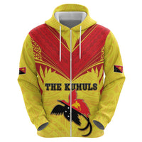 Papua New Guinea Rugby Custom Zip Hoodie Kumuls Heritage LT05 - Polynesian Pride