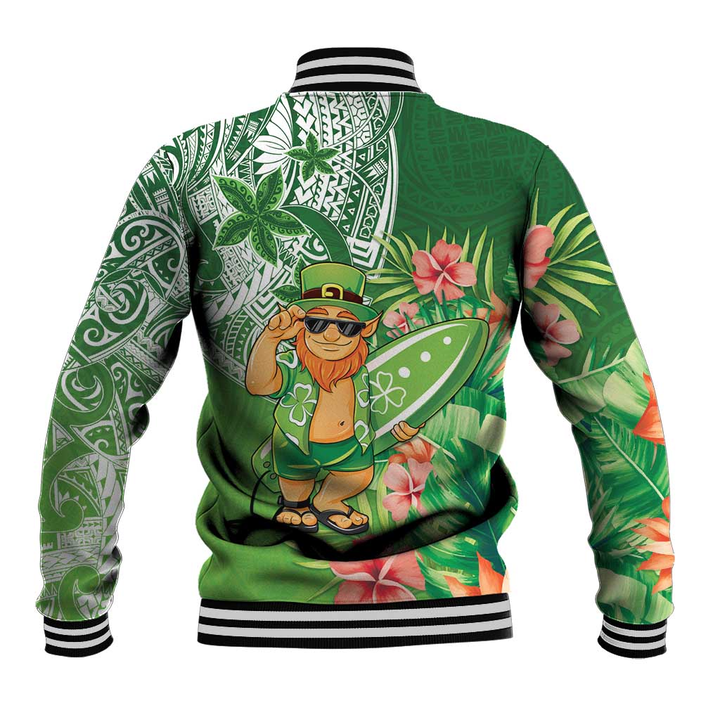 Aloha Hawaii St Patrick's Day Baseball Jacket Polynesian Style LT05 - Polynesian Pride