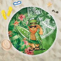 Aloha Hawaii St Patrick's Day Beach Blanket Polynesian Style LT05 One Size 150cm Green - Polynesian Pride