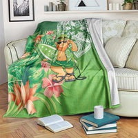 Aloha Hawaii St Patrick's Day Blanket Polynesian Style LT05 Green - Polynesian Pride