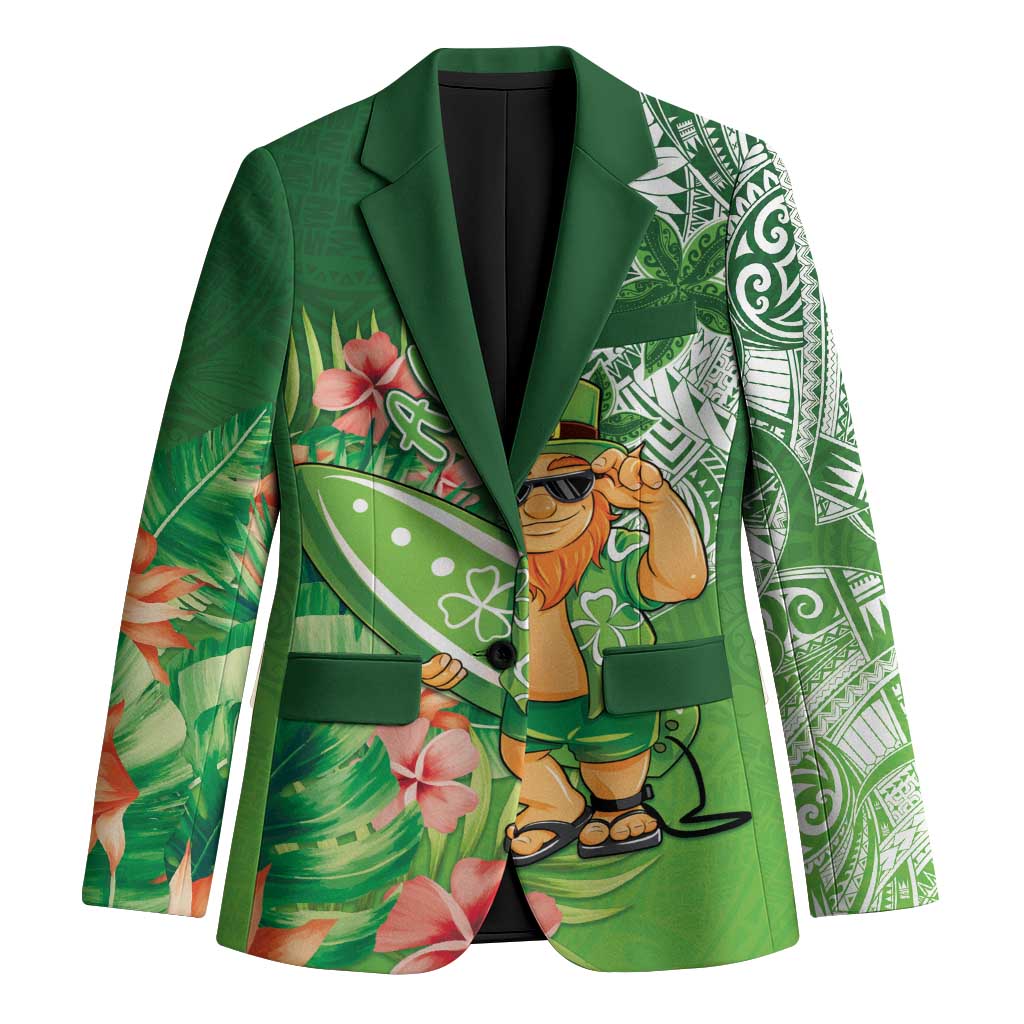 Aloha Hawaii St Patrick's Day Blazer Polynesian Style LT05 Unisex Green - Polynesian Pride