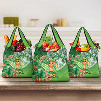 Aloha Hawaii St Patrick's Day Grocery Bag Polynesian Style LT05 3-pack One Size Green - Polynesian Pride