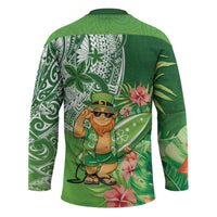 Aloha Hawaii St Patrick's Day Hockey Jersey Polynesian Style LT05 - Polynesian Pride