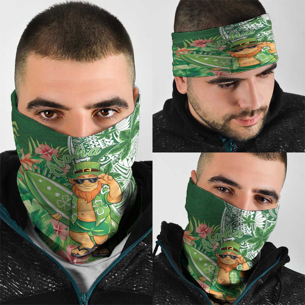 Aloha Hawaii St Patrick's Day Neck Gaiter Polynesian Style LT05 - Polynesian Pride