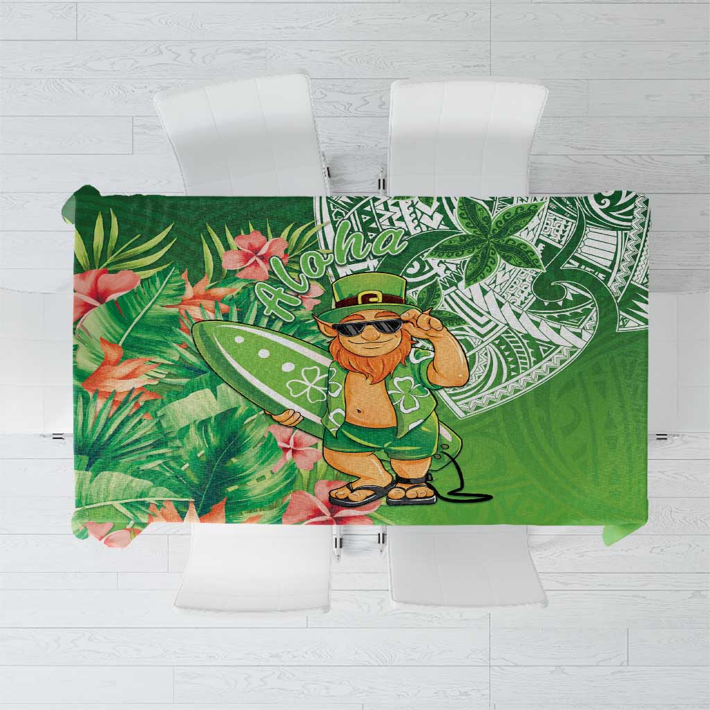 Aloha Hawaii St Patrick's Day Tablecloth Polynesian Style LT05 Green - Polynesian Pride
