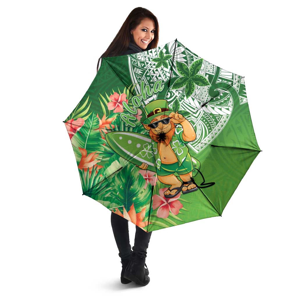 Aloha Hawaii St Patrick's Day Umbrella Polynesian Style LT05 - Polynesian Pride