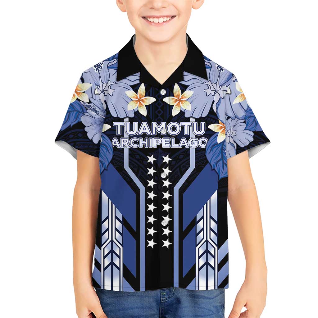 French Polynesia Tuamotu Archipelago Kid Hawaiian Shirt Polynesian Pattern Unique Style LT05 Kid Navy - Polynesian Pride