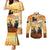 Australia And New Zealand ANZAC Day Couples Matching Mermaid Dress and Long Sleeve Button Shirt Kangaroo And Kiwi Bird Soldiers Lest We Forget LT05 Yellow - Polynesian Pride