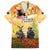 Australia And New Zealand ANZAC Day Family Matching Off The Shoulder Long Sleeve Dress and Hawaiian Shirt Kangaroo And Kiwi Bird Soldiers Lest We Forget LT05 Dad's Shirt - Short Sleeve Yellow - Polynesian Pride