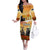 Australia And New Zealand ANZAC Day Family Matching Off The Shoulder Long Sleeve Dress and Hawaiian Shirt Kangaroo And Kiwi Bird Soldiers Lest We Forget LT05 Mom's Dress Yellow - Polynesian Pride