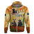 Australia And New Zealand ANZAC Day Hoodie Kangaroo And Kiwi Bird Soldiers Lest We Forget LT05 Zip Hoodie Yellow - Polynesian Pride