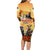 Australia And New Zealand ANZAC Day Long Sleeve Bodycon Dress Kangaroo And Kiwi Bird Soldiers Lest We Forget LT05 - Polynesian Pride