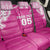 New Zealand Fern Women Rugby Custom Back Car Seat Cover Pink Maori Pattern