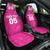 New Zealand Fern Women Rugby Custom Car Seat Cover Pink Maori Pattern