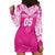 New Zealand Fern Women Rugby Custom Hoodie Dress Pink Maori Pattern