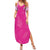 New Zealand Fern Women Rugby Custom Summer Maxi Dress Pink Maori Pattern