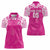 New Zealand Fern Women Rugby Custom Women Polo Shirt Pink Maori Pattern