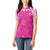 New Zealand Fern Women Rugby Custom Women Polo Shirt Pink Maori Pattern