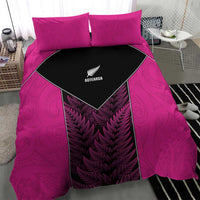 New Zealand Fern Rugby Bedding Set Pink Maori Pattern LT05 - Polynesian Pride