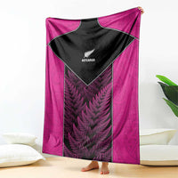 New Zealand Fern Rugby Blanket Pink Maori Pattern LT05 - Polynesian Pride