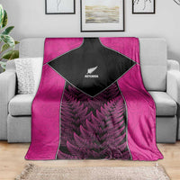 New Zealand Fern Rugby Blanket Pink Maori Pattern LT05 - Polynesian Pride