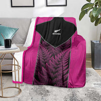 New Zealand Fern Rugby Blanket Pink Maori Pattern LT05 - Polynesian Pride