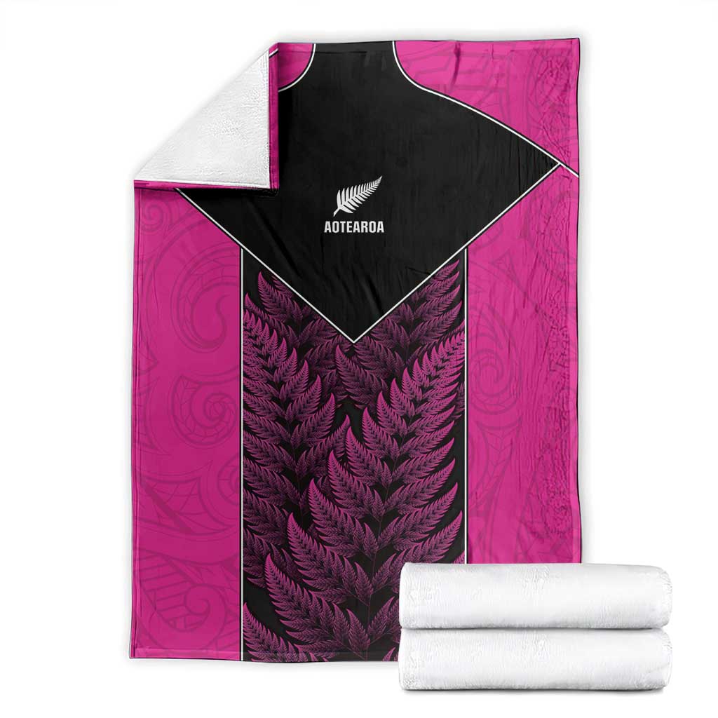New Zealand Fern Rugby Blanket Pink Maori Pattern LT05 - Polynesian Pride