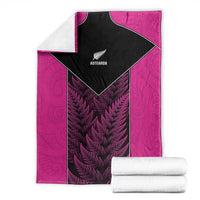 New Zealand Fern Rugby Blanket Pink Maori Pattern LT05 - Polynesian Pride