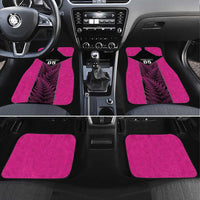 New Zealand Fern Rugby Car Mats Pink Maori Pattern LT05 Set 4pcs Pink - Polynesian Pride