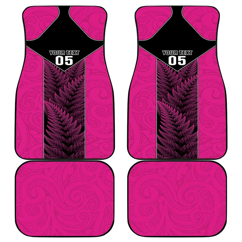 New Zealand Fern Rugby Car Mats Pink Maori Pattern LT05 - Polynesian Pride