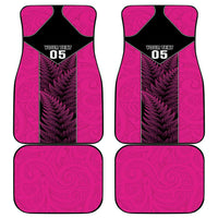 New Zealand Fern Rugby Car Mats Pink Maori Pattern LT05 - Polynesian Pride