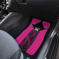 New Zealand Fern Rugby Car Mats Pink Maori Pattern LT05 - Polynesian Pride