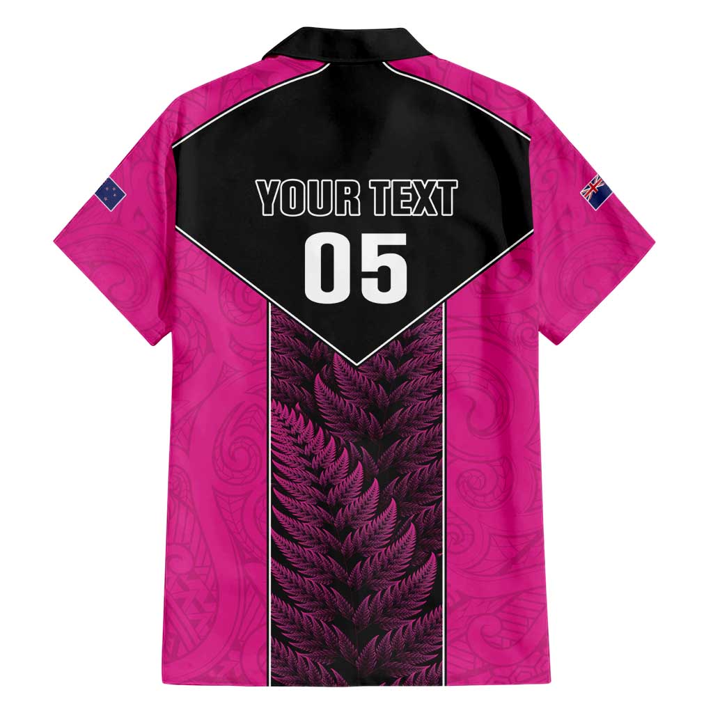 New Zealand Fern Rugby Custom Hawaiian Shirt Pink Maori Pattern LT05 - Polynesian Pride