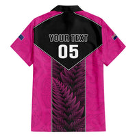 New Zealand Fern Rugby Custom Hawaiian Shirt Pink Maori Pattern LT05 - Polynesian Pride