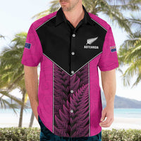 New Zealand Fern Rugby Custom Hawaiian Shirt Pink Maori Pattern LT05 - Polynesian Pride