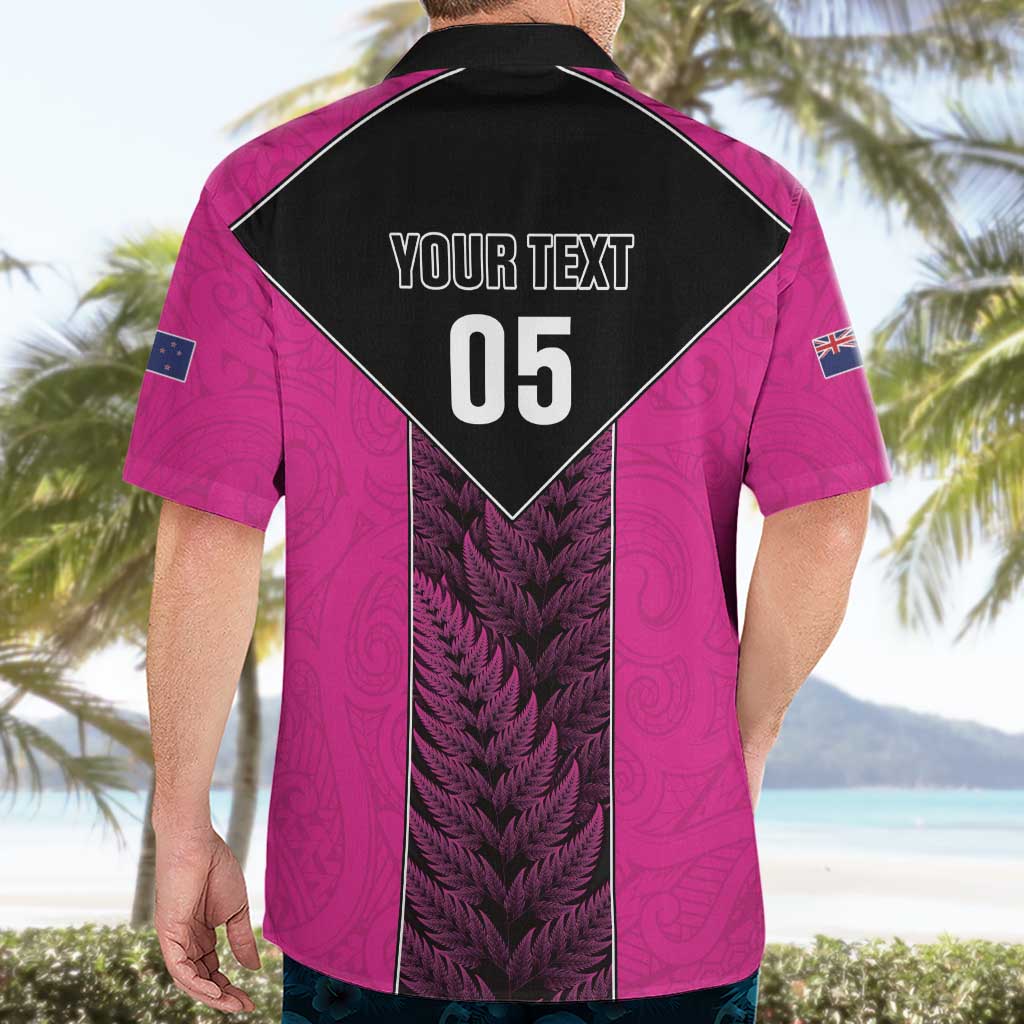 New Zealand Fern Rugby Custom Hawaiian Shirt Pink Maori Pattern LT05 - Polynesian Pride