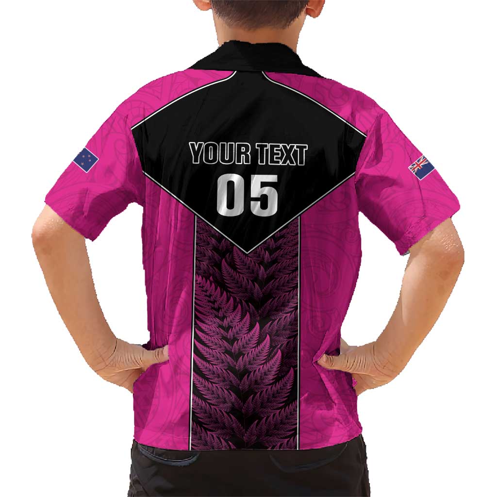 New Zealand Fern Rugby Custom Hawaiian Shirt Pink Maori Pattern LT05 - Polynesian Pride