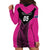 New Zealand Fern Rugby Custom Hoodie Dress Pink Maori Pattern