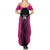 New Zealand Fern Rugby Custom Summer Maxi Dress Pink Maori Pattern