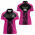 New Zealand Fern Rugby Custom Women Polo Shirt Pink Maori Pattern