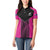 New Zealand Fern Rugby Custom Women Polo Shirt Pink Maori Pattern