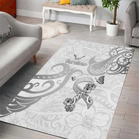 Brain Cancer Awareness Area Rug Ribbon Polynesian Pattern LT05 - Polynesian Pride