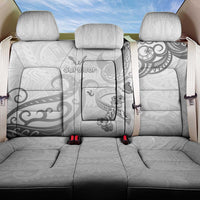 Brain Cancer Awareness Back Car Seat Cover Ribbon Polynesian Pattern LT05 One Size White - Polynesian Pride