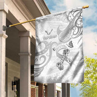 Brain Cancer Awareness Garden Flag Ribbon Polynesian Pattern LT05 House Flag White - Polynesian Pride