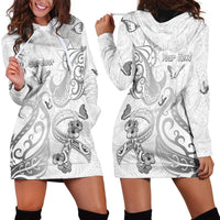 Personalised Brain Cancer Awareness Hoodie Dress Ribbon Polynesian Pattern LT05 - Polynesian Pride